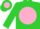 Silk - Lime Green, Hot Pink disc, Green 'BB',