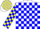 Silk - White, Yellow and Blue Blocks