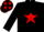 Silk - BLACK,  red star, black stars on red