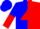Silk - Blue, red triangle, blue and red halved