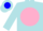 Silk - Powder Blue, Blue 'C' on Pink disc, Pink