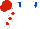 Silk - White, Royal Blue epaulets, White sleeves, Red spots, Red cap