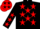 Silk - BLACK, red stars, black 'WKB' on red