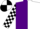Silk - Purple and White (halved), Black and White check sleeves, quartered cap
