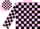 Silk - Pale pink and black blocks, black