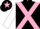 Silk - Black, pink cross belts, white sleeves, black cap, pink star