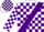 Silk - White, Purple N and Sash, Purple Blocks