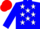 Silk - Blue, red and white stars, red cap