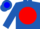 Silk - Royal Blue, Blue 'V' on Red disc, Red