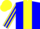 Silk - Blue, Yellow stripe, Yellow and Blue striped sleeves, Yellow cap