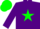 Silk - Purple, green star, green cap