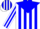 Silk - WHITE, blue yoke & 'CEE', blue stripes
