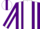 Silk - Purple, white braces, white stripe on