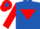 Silk - Royal Blue, Red inverted triangle and sleeves, Red cap, Royal Blue star