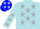 Silk - Powder Blue, Blue 'FC' on Silver Stars