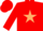 Silk - Red, Black and Tan Star on Back