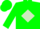 Silk - Hunter Green, Light Green Diamond Frame,