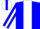 Silk - Blue, White 'V', White Stripe  on