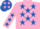 Silk - Hot Pink, Royal Blue Stars, Hot Pink