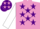 Silk - Mauve, Purple stars, White sleeves