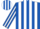 Silk - Royal blue, white braces, white stripes