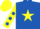 Silk - Royal Blue, Yellow star, Yellow sleeves, Royal Blue spots, Yellow cap