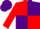 Silk - Red and Purple (quartered), Red sleeves, Purple cap