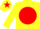 Silk - YELLOW, RED disc and star on cap