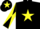 Silk - Black, Yellow star, diabolo on sleeves and star on cap
