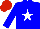 Silk - Blue, white star, blue sleeves, red cap