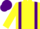 Silk - Yellow, purple braces, yellow sleeves, purple cap