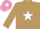 Silk - Light Brown, White star, Mauve cap, White star