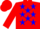 Silk - Red, Blue stars, Red sleeves and cap