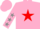 Silk - Pink, Dark Red star, Pink sleeves, Grey stars, Pink cap