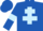 Silk - Royal Blue, Light Blue cross of Lorraine and armlets, Royal Blue cap