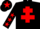 Silk - BLACK, red cross of lorraine, red stars on sleeves, red star on cap