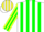 Silk - White, Yellow Emblem, Green Stripes on