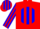 Silk - Red, red 'JW' on blue disc, red stripes