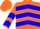 Silk - ORANGE and BLUE halves, blue chevrons on