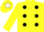 Silk - YELLOW, black spots, yellow cap, white star
