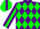 Silk - Purple, green diamonds panel, purple