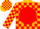 Silk - GOLD, Gold 'HH 'on Red disc, Red Blocks