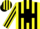 Silk - Yellow, black cross, black stripes on