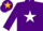 Silk - Purple, Gold & White Star, White Star
