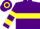 Silk - Purple, Yellow hoop, hooped sleeves and cap