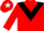 Silk - RED, black chevron, red cap, white star