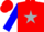Silk - RED, silver star, blue sleeves, red cap