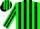 Silk - Forest Green, Black Stripes