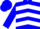 Silk - Blue, White Chevrons, Blue Cap