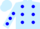 Silk - LIGHT BLUE, blue circled 'G', blue spots